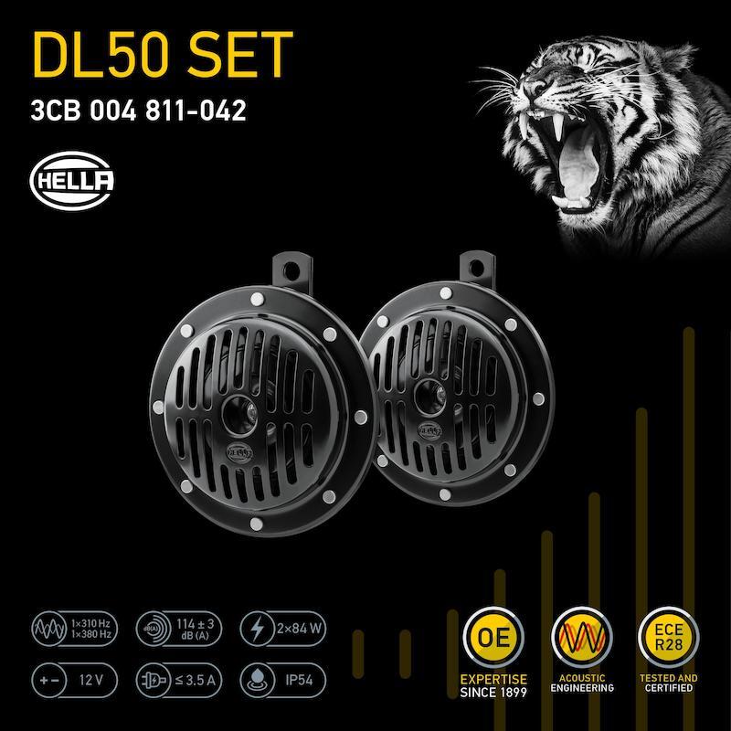 Hella Supertone Horn Kit 12V 310/380HZ HTone Black - My Store