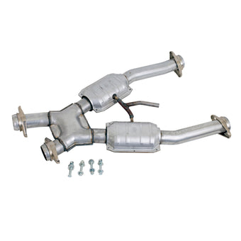 compare product BBK 94-95 Mustang 5.0 Short Mid X Pipe With Catalytic Converters 2-1/2 For BBK Long Tube Headers