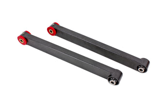 compare product BMR 05-14 S197 Mustang Non-Adj. Lower Control Arms (Poly/Spherical Combo) - Black Hammertone