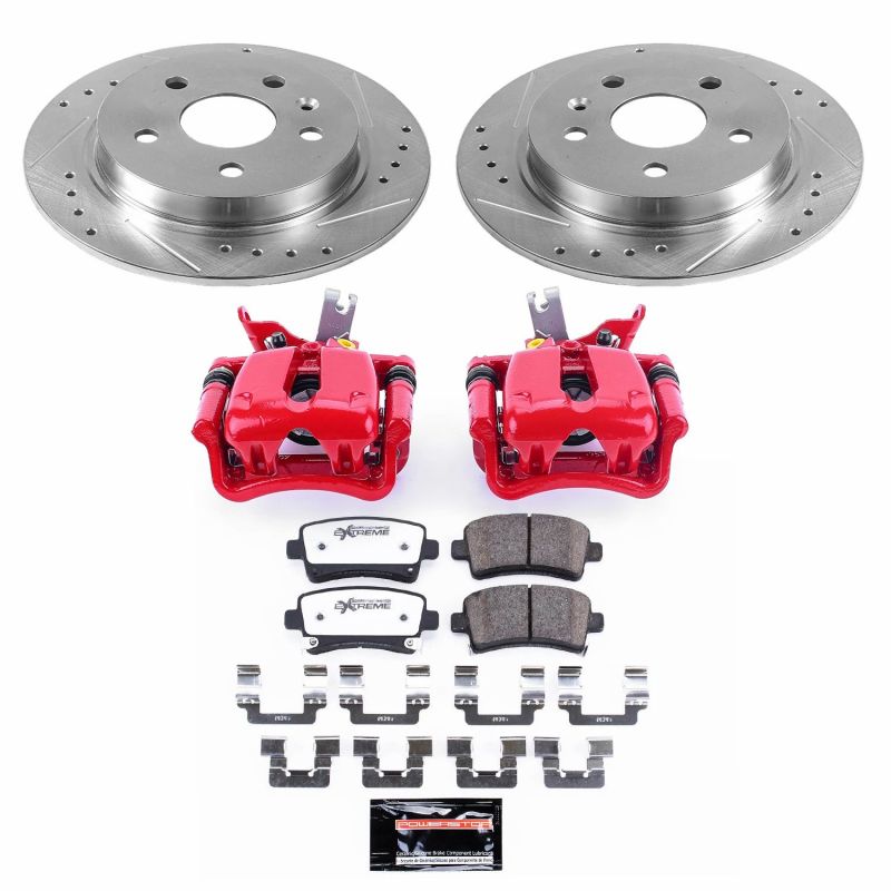 Power Stop 14 - 15 Chevrolet Malibu Rear Z26 Street Warrior Brake Kit w/Calipers - My Store