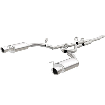 compare product MagnaFlow Cat Back, SS, 2.5in, Street, Dual Split Polished 4.5in Tips 2015 Ford Mustang Ecoboost