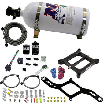 compare product Nitrous Express 4150 RNC Conventional Nitrous Plate Kit w/.375in Solenoid w/10lb Bottle