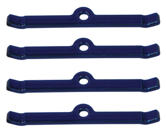 compare product Moroso Chevrolet Small Block Valve Cover Hold Downs - Steel - Blue Powder Coat - Set of 4