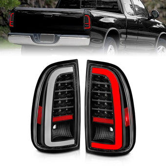 compare product ANZO 00-06 Toyota Tundra LED Taillights w/ Light Bar Black Housing Clear Lens