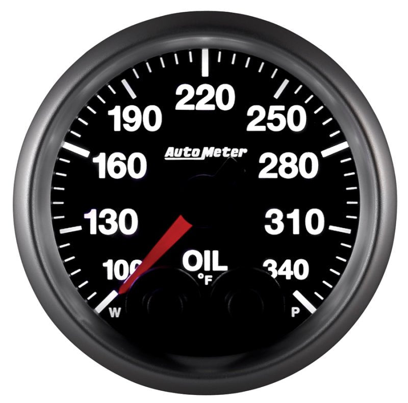 Autometer Elite 52mm 100 - 340 Deg F Oil Temp Peak & Warn w/ Electronic Control Gauge - My Store