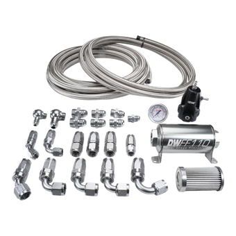 compare product DeatschWerks X2 Series Pump Module -8AN Feed w/ -6AN return CPE Plumbing Kit for 92-00 Honda Civic