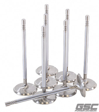 compare product GSC P-D Ford Voodoo/Predator 32.5mm Head STD 109.8mm Long Chrm Super Alloy Exhaust Valve - Set of 8