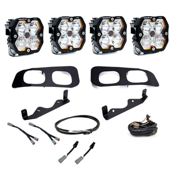 compare product Baja Designs 2023+ Ford SD Squardon Pro 2.0 Dual Fog Pocket Kit Upfitter (Multi Patterns) - Clear