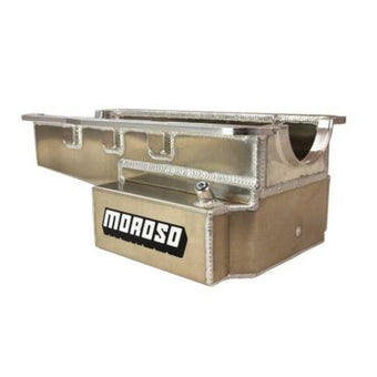 compare product Moroso Ford 351W Road Race Baffled Front Sump 8in Deep Aluminum Oil Pan