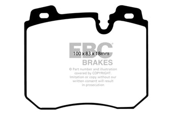 compare product EBC 90-95 BMW 750iL 5.0 (E32) Yellowstuff Front Brake Pads