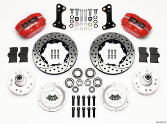 compare product Wilwood Dynapro Dust-Boot Front Kit 11.00in Drilled Red 67-69 Camaro 64-72 Nova Chevelle