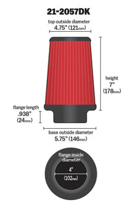 AEM Dryflow 4in x 7in Dryflow - My Store