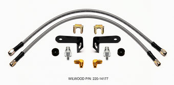 compare product Wilwood Flexline Kit 20 inch -3 M10-1.0 BF 1/8 NPT 90 Degree