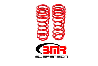 compare product BMR 05-14 S197 Mustang GT/GT500 Rear Handling Version Lowering Springs - Red