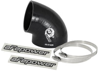 aFe Magnum FORCE CAI Univ. Silicone (3.5in to 3in ID / 75 Deg.) Elbow Reducing Coupler - Black - My Store