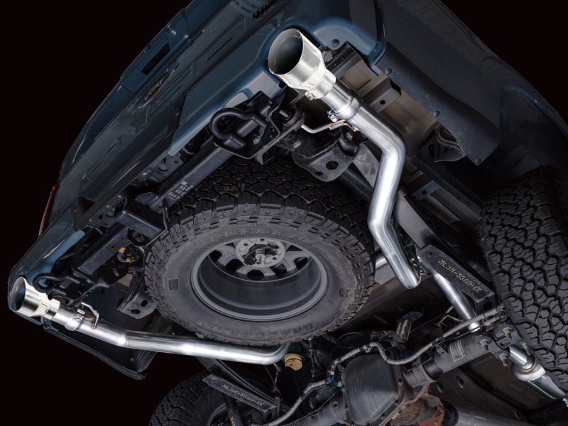 AWE Tuning 2021+ Ford F150 Tremor w/ Bumper Cutouts 0FG Non - Resonated Cat - Back w/ Chrome Silver Tips - My Store