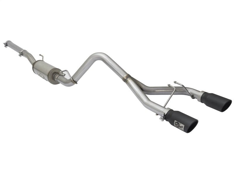 aFe Rebel Series CB 2.5in Dual Center Exit SS Exhaust w/ Black Tips 07 - 15 Jeep Wrangler 3.6L/3.8L V6 - My Store