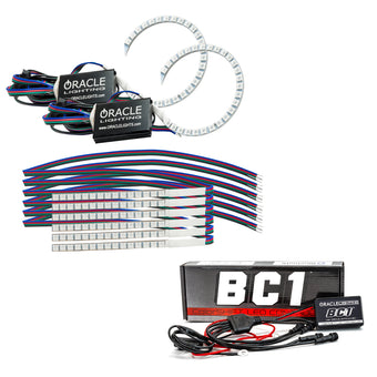 compare product Oracle 18-21 Ford Mustang DRL Upgrade w/ Halo Kit - ColorSHIFT w/ BC1 Controller