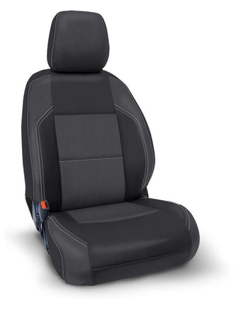 compare product PRP 2016+ Toyota Tacoma Front Seat Covers with Electric Seat Adjusters (Pair) - Black/Grey