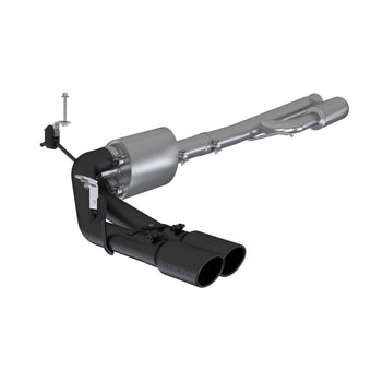 compare product MBRP 2019+ Chevrolet Silverado 1500 4.5L/5.3L Pre-Axle Dual Side Exit w/ 4in OD Tip- Black Coated