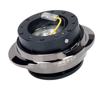 compare product NRG Quick Release Kit - Black Body/ Black Chrome Oval Ring