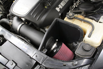 compare product JLT 05-17 Dodge Charger 5.7L (w/o Shaker Hood) Black Textured Cold Air Intake Kit w/Red Filter