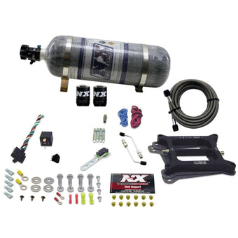 compare product Nitrous Express 4150 4-BBL/Alcohol Nitrous Kit (50-300HP) w/Composite Bottle
