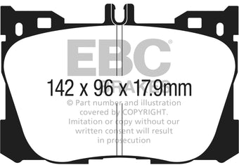 compare product EBC 2017+ Mercedes-Benz E300 (W213) 2.0L Turbo Greenstuff Front Brake Pads