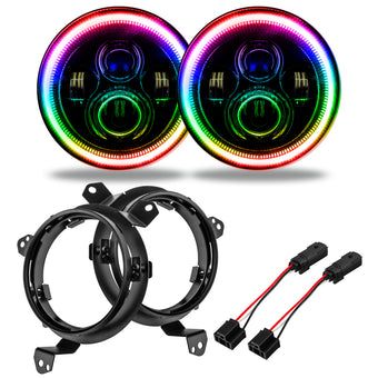 compare product Oracle Jeep Wrangler JL/JT 7in. High Powered LED Headlights (Pair) - w/o Controller