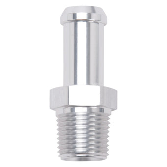 compare product Edelbrock Hose End Straight 3/8In NPT to 1/2In Barb Clear Anodize