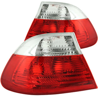compare product ANZO 2000-2003 BMW 3 Series E46 Taillights Red/Clear