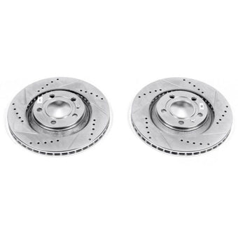 compare product Power Stop 04-09 Audi S4 Rear Evolution Drilled & Slotted Rotors - Pair