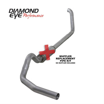 compare product Diamond Eye 00-03 Ford F250/F350 7.3L 4in Turbo-Back Single Aluminized Muffler Replacement Pipe