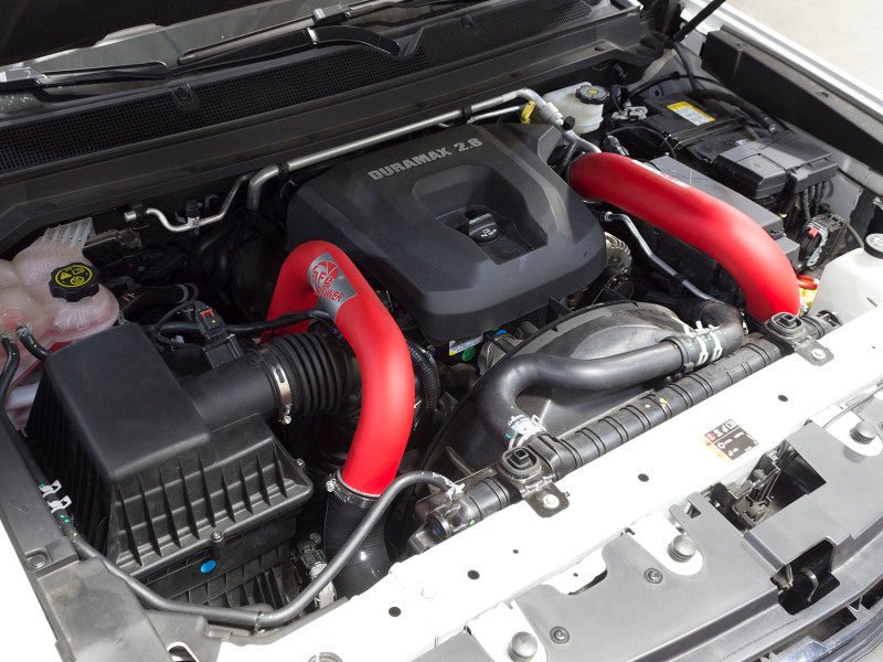 aFe BladeRunner 2.5in Red IC Tube Hot Side w/ Coupling & Clamp Kit 2016 GM Colorado/Canyon 2.8L - My Store