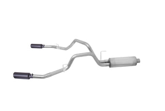 compare product Gibson 11-14 Ford F-150 SVT Raptor 6.2L 3in Cat-Back Dual Split Exhaust - Black Elite