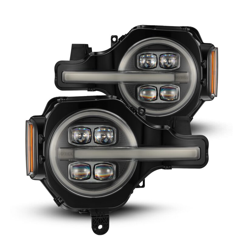 AlphaRex 21 - 23 Ford Bronco NOVA LED Projector Headlights Black - My Store