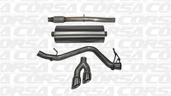 compare product Corsa 14-19 GMC Sierra/Chevy Silv 1500 Crew Cab/Short Bed 5.3L V8 Polished Sport Single Side CB Exh