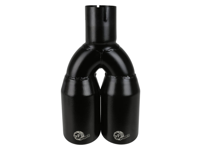 aFe MACH Force - Xp 409 Stainless Steel Clamp - on Exhaust Tip 2.5in Inlet 3.5in Outlet - Black - My Store