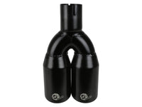 aFe MACH Force - Xp 409 Stainless Steel Clamp - on Exhaust Tip 2.5in Inlet 3.5in Outlet - Black - My Store