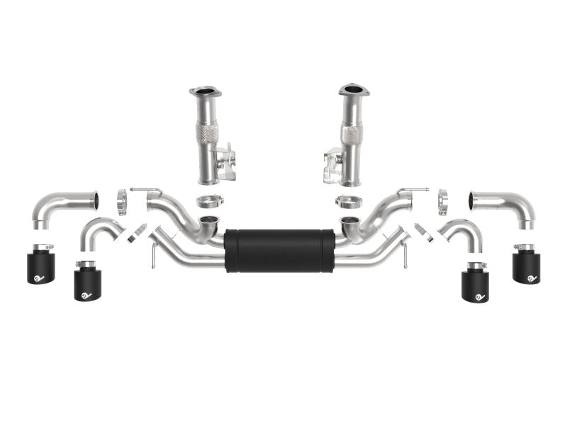 aFe MACH Force - Xp 2 - 1/2in 304SS Cat - Back 2020 Chevy Corvette (C8) 6.2L - Black Tip - My Store