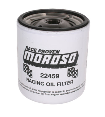 compare product Moroso Chevrolet 13/16in Thread 4-9/32in Tall Oil Filter - Racing