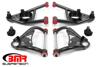 compare product BMR 64-72 A-Body Upper And Lower A-Arm Kit - Black Hammertone