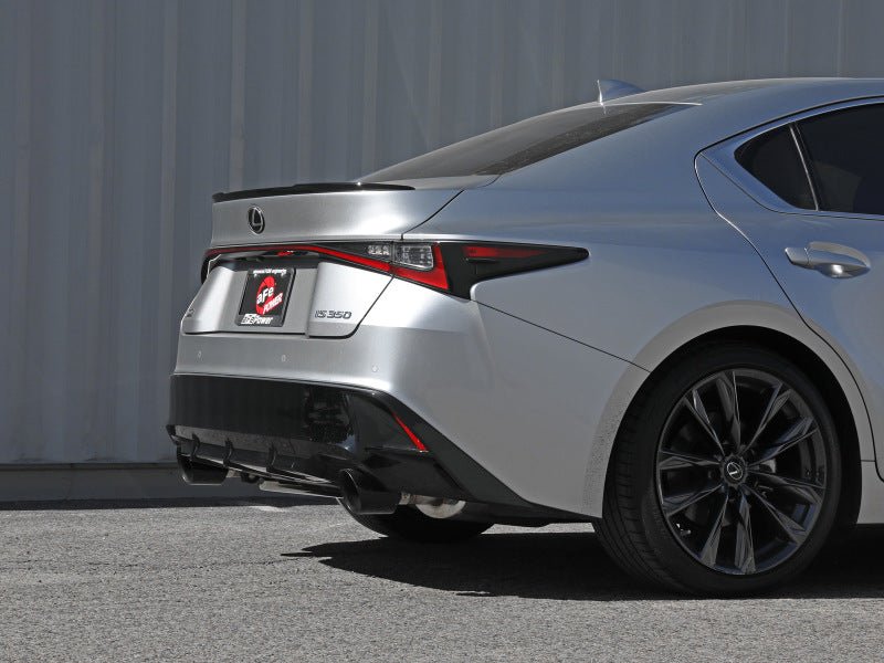 aFe Takeda 14 - 22 Lexus IS350 V6 2.5in. 304 Stainless Steel Axle - Back Exhaust System w/ Black Tip - My Store