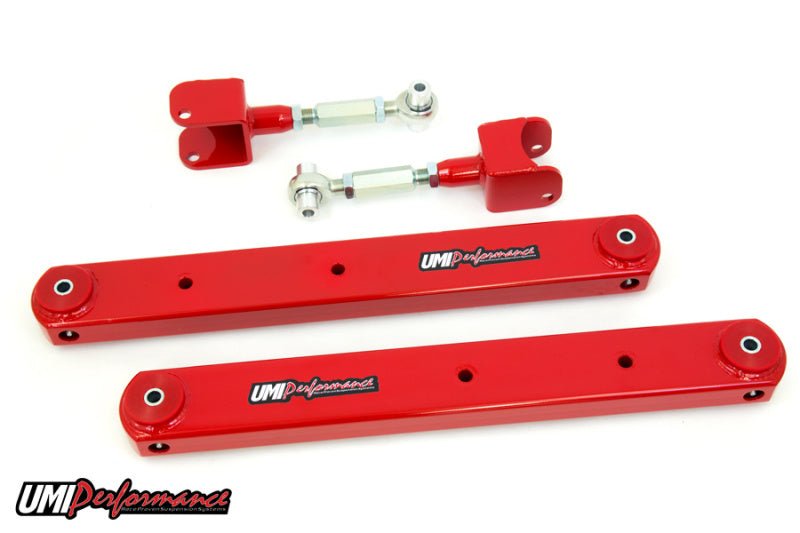 UMI Performance 78 - 88 GM G - Body Rear Control Arm Kit Fully Boxed Lowers Adjustable Uppers - My Store