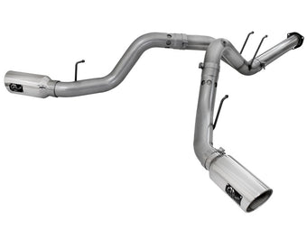compare product aFe Large Bore-HD 4in 409 Stainless Steel DPF-Back Exhaust w/Polished Tips 15-16 Ford Diesel Truck