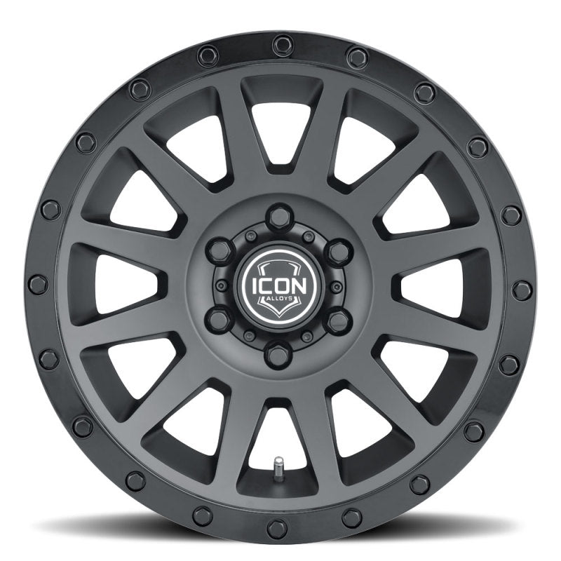 ICON Compression 17x8.5 5x5 - 6mm Offset 4.5in BS 71.5mm Bore Double Black Wheel - My Store