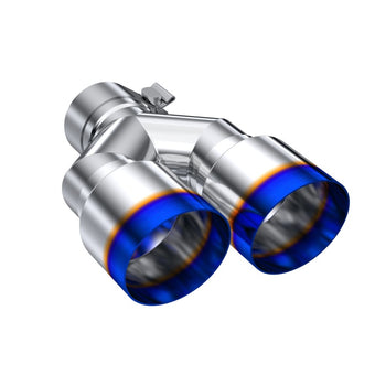 compare product MBRP Burnt End Tip 2.5 ID, Dual 3.5 OD Out, 9.5 length, Single wall 304 Stainless Steel