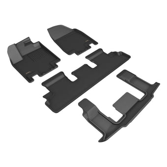 compare product 3D MAXpider 22-24 Nissan Pathfinder 7-Seat Kagu Black Floor Mat - Row 1/2/3