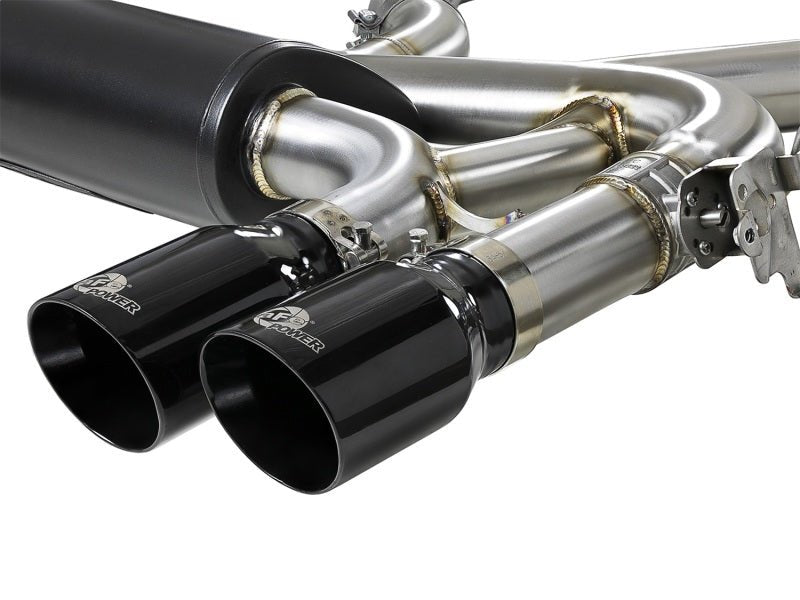 aFe MACH Force - Xp 3.5in. 304 SS C/B Exhaust System 15 - 18 BMW X5 M (F85) V8 - 4.4L (tt) - Black Tip - My Store