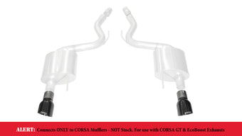 compare product Corsa 2015-2025 Ford Mustang GT 3.0in Inlet / 4.5in Outlet Black PVD Tip Kit (For Corsa ExhaustOnly)
